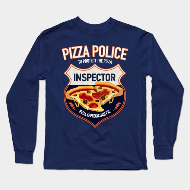 Pizza police Long Sleeve T-Shirt by Trazzo